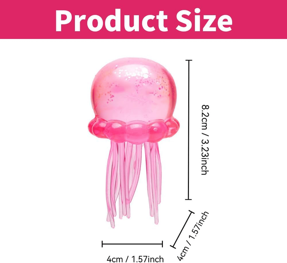 🐣EASTER SALE 49% OFF! ✨ Cute Glitter Jellyfish Squishy, Easter Basket Stuffer for Kids