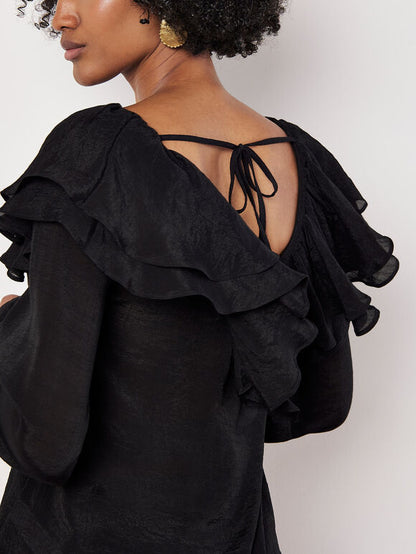 Ruffle Collar Blouse